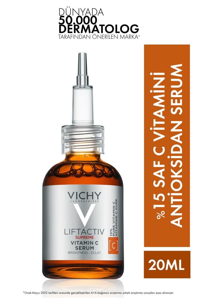 Vichy Liftactiv Supreme %15 Saf C Vitamini Aydınlatıcı Antioksidan Serum 20 Ml