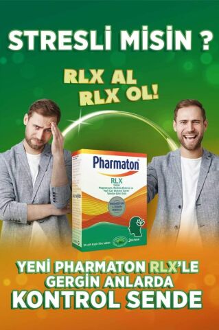 Pharmaton RLX Tablet Magnezyum, Rodiola Ekstresi ve Yeşil Çay Ekstresi İçeren Takviye Edici Gıda