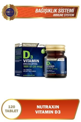 Nutraxin D3 Vitamini 120 Tablet