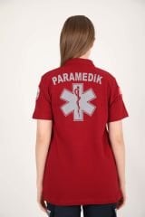 YENİ Paramedik Bordo Lacoste T-shirt(Unisex)