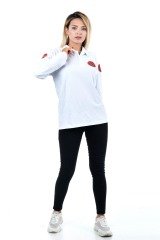 Yeni Beyaz Uzun Kollu Evde Sağlık T-shirt(Unisex)