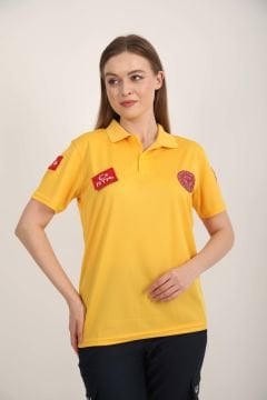 Yeni 112 Acil Sağlık Comfort Polo Yaka Sarı T-shirt(Unisex-Fileli)