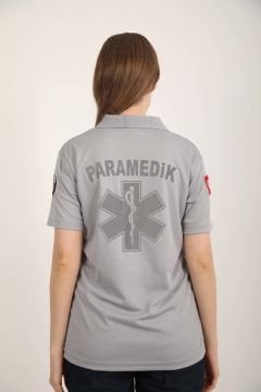 Yeni Paramedik Açık Füme Comfort Polo T-shirt(Unisex-Fileli)