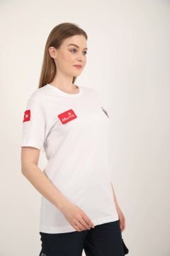Yeni Paramedik Beyaz Sıfır Yaka Penye T-shirt(Unisex)