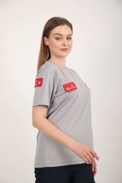 Yeni 112 Acil Sağlık Açık füme Comfort Sıfır Yaka T-shirt(Fileli-Unisex)