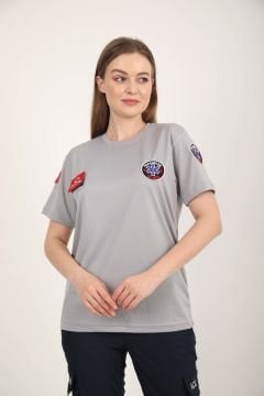 Yeni Paramedik Açık Füme Sıfır Yaka Comfort T-shirt(Unisex-Fileli)