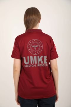 Yeni UMKE Bordo Comfort Polo Yaka T-shirt(Fileli-Unisex)