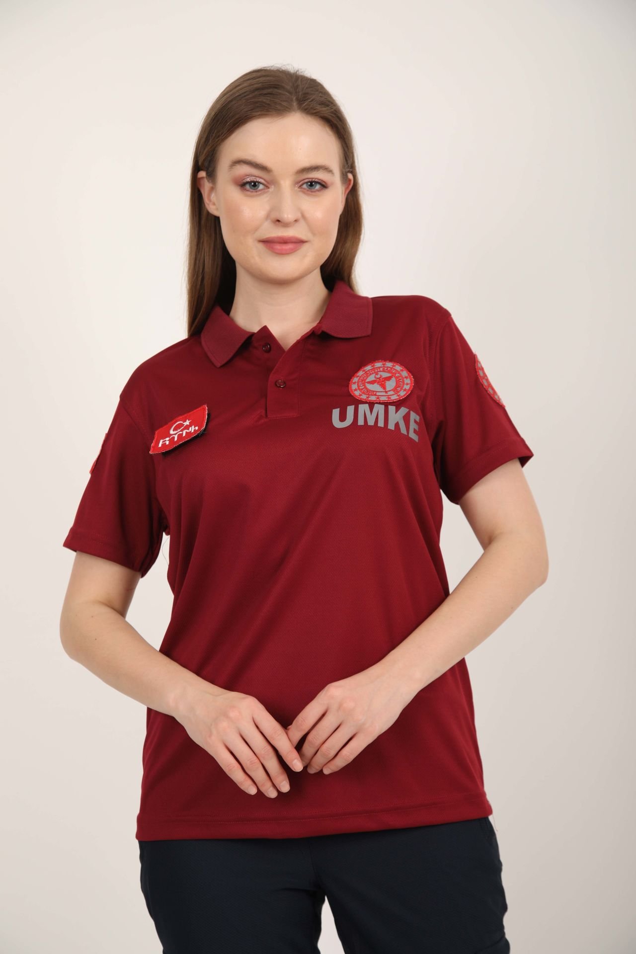 Yeni UMKE Bordo Comfort Polo Yaka T-shirt(Fileli-Unisex)