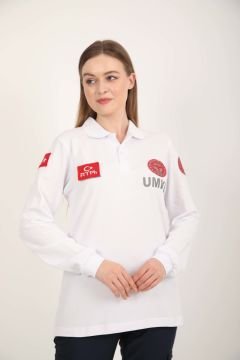 Yeni UMKE Beyaz Uzun Kollu Lacost T-shirt(Unisex)