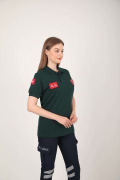 Yeni Acil Sağlık Avcı Yeşili Lacost T-shirt(Unisex)