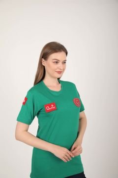 Yeni Acil Sağlık Açık Yeşil Sıfır Yaka Penye T-shirt(Unisex)