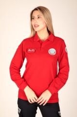 Yeni Kırmızı Paramedik Uzun Kollu Lacoste T-shirt(Unisex)