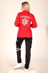 Yeni Kırmızı Paramedik Uzun Kollu Lacoste T-shirt(Unisex)