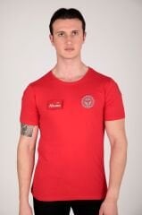 Yeni Penye Sıfır Yaka Kırmızı 112 Acil Sağlık T-shirt(Unisex)