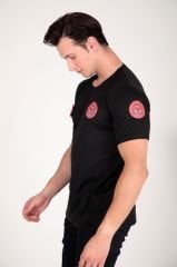 Yeni Sıfır Yaka 112 Acil Sağlık Siyah Comfort T-shirt (Fileli-Unisex)