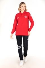 YENİ Kırmızı Uzun Kollu Lacoste 112 Acil Sağlık T-shirt(Unisex)