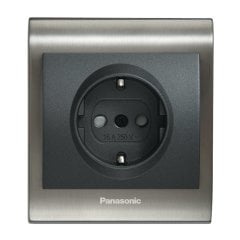 Viko Panasonic Thea Blu Inox Füme Topraklı Priz