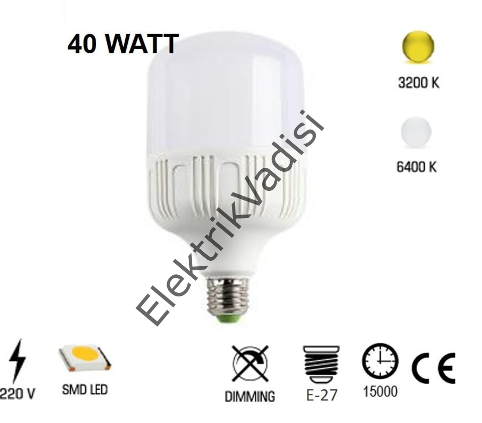 40 Watt Led Ampül Torch Beyaz Işık  venso