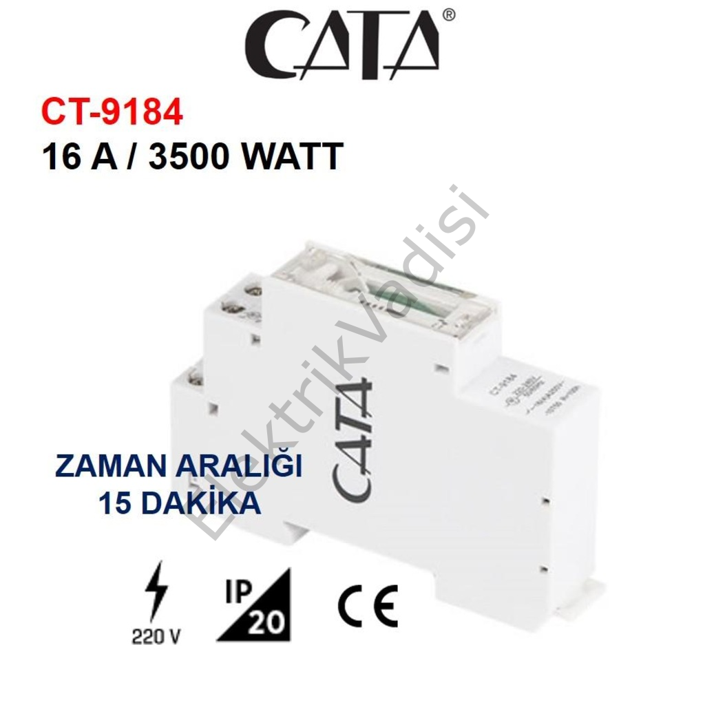 Cata Zaman Saati Rezervli 16 Amper W Otomat Tipi ct-9184