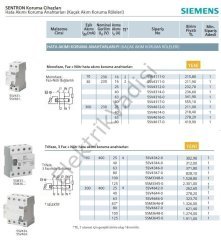 Siemens 4X63A 300MA Trifaze Kaçak Akım Rölesi 5SV Serisi
