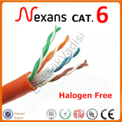 Nexans Cat-6 Kablosu Halojen Free 24 AWG Tam Bakır Turuncu 305 mt