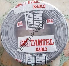 Tamtel Telefon Kablosu 1 ÇİFT 3 Telli Tam Bakır 1X2X0.50 100 MT