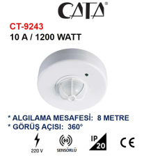 Cata 360 Derece Hareket Sensörü Sıva Üstü Ct 9243