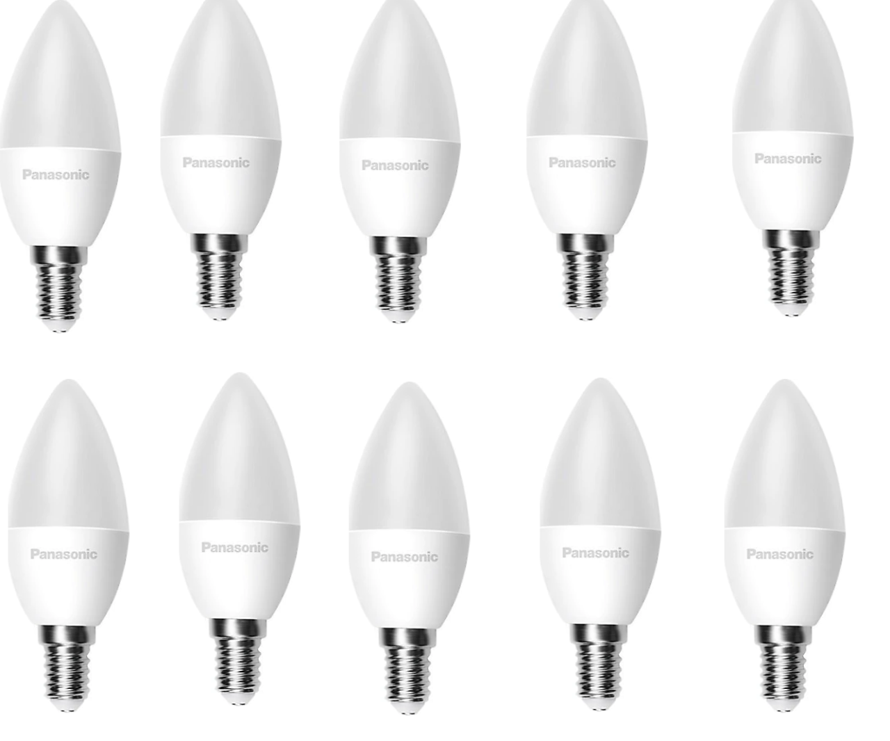 Panasonic 5W Led B0uji Ampul Beyaz Sarı Işık E14 Duy 10lu Paket