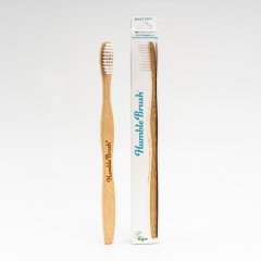 Humble Brush Bambu Yumuşak Yetişkin Diş Fırcası- Beyaz