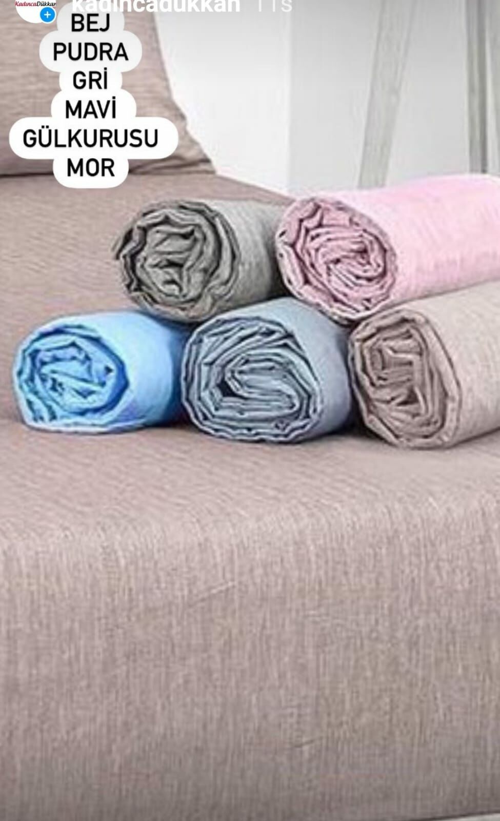 Çift Kişilik Lastikli Çarşaf Açık Mavi