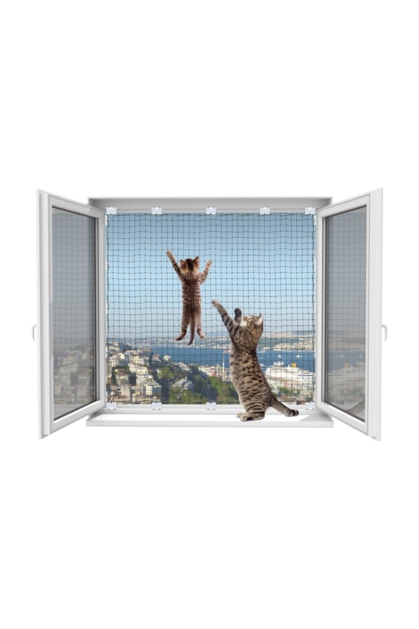 Pets ( Iki Pencerelik Ekonomik Paket) –  Kedi Güvenlik Ağ Koruma Sistemi