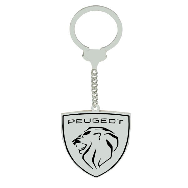 Gümüş Peugeot Armalı Anahtarlık