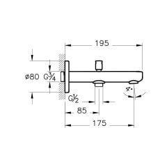 Artema Root Round A42719 Çıkış Ucu Krom