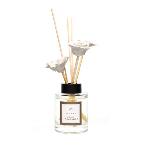 100 ml Çiçek Taş Bambu Çubuklu Beyaz Sabun Oda/Banyo Kokusu
