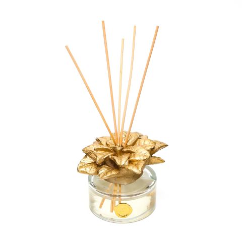 150 ml Gold Çiçek Taşlı Bambu Çubuklu Apple&Cinnamon Oda Kokusu