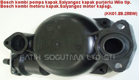 Bosh kombi pompa kapak Salyangoz kapak purjörlü Wilo tip ( KK01.97.310 ) Çıkma ürün . Viessmann kombi motoru kapak . salyangoz motor kapağı . Vaillant  kombi pompa kapağı .