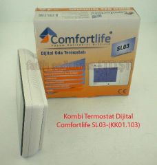 Confortlife Oda Termostatı. digital Siyah  SL03 Ön Panel Dokunmatik Haftalık Programlı (KK01.103)