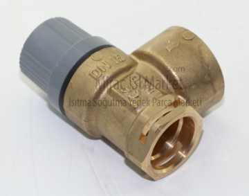 Vaillant vuw emniyet ventili . 3.bar Geçme tip 3/4 çıkışlı Pakkens ( KK01.89.117 ) Vaillant Vuw pro emniyet ventili