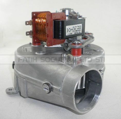 Buderu Logamax  U042 fan motoru 2 soketli altı çeltikli (fime VGR0110324) 35 watt ( KK01.96.750 ) Bosh kombi fan motoru .