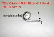 Viessmann POT .100K 238M Siyah 3.Bacaklı 1.bacak eğri içi iki taraf yarım ay . TRİMPOT ( 93180001230 ) PIHER SPAIN . Viessmann kart potansı .