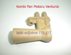 Kombi Fan Motoru Venturisi 2.Lİ ( Çiftli )  ( KK01.97.352 ) (  Ağız çapı 6.35mm ) Fan Motoru Venturisi ( FSFV1Y) Vailant Kombi Fan Motoru Venturi .