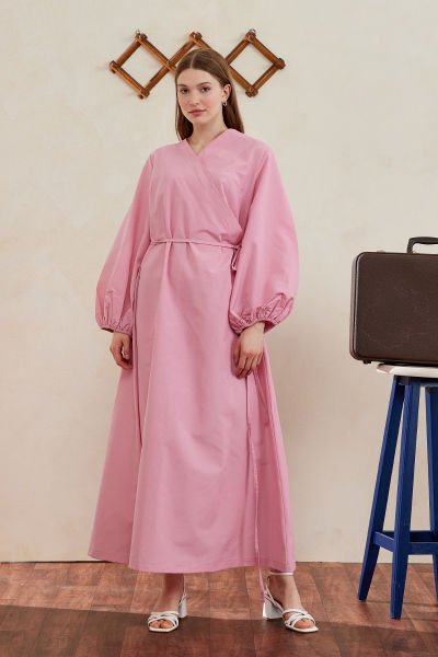 Pembe Kimono Elbise