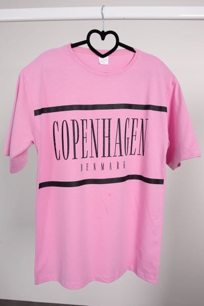 Yazılı Baskılı T shirt Pembe