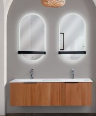 Lineart Vista 140 Çift Lavabolu Banyo Dolabı + Ledli Ayna