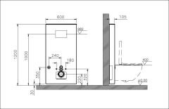 Vitra 773-5771-01 Renoform Asma Klozetler İçin Temassız Taharetli Platform, 10,5 Cm, Siyah