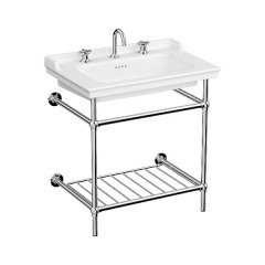 Vitra 7802b403-6174 Valarte Metal Ayaklı Etajerli Lavabo 80 Cm Beyaz