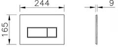 Vitra 740-2311 Root Square Kumanda Paneli Mat Siyah