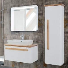 Lineart Sensio 81 cm Banyo Dolabı + Ledli Ayna Dolaplı