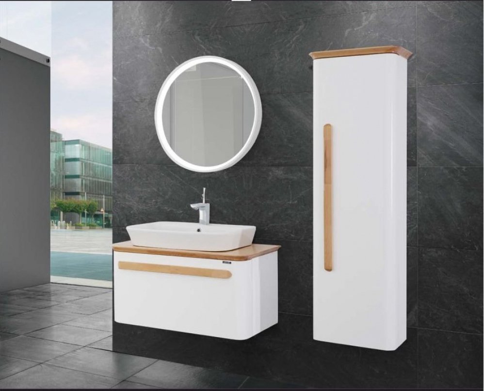 Lineart Sensio 80 cm Banyo Dolabı + Ledli Ayna