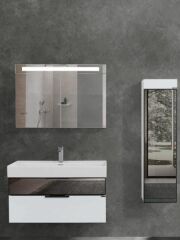 Lineart Sharp 80 cm Banyo Dolabı + Ledli Ayna Dolaplı